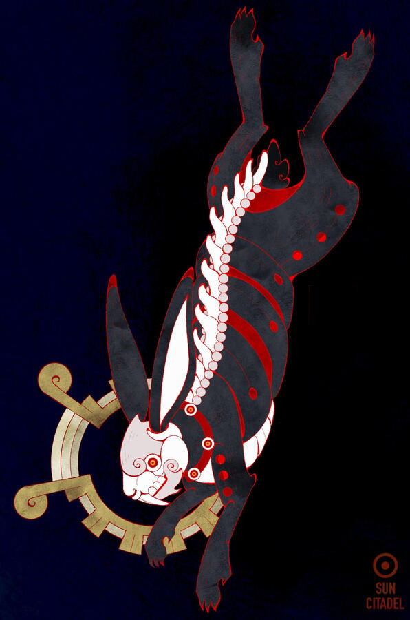 Older piece loosely based off the Black Rabbit from Watership Down.